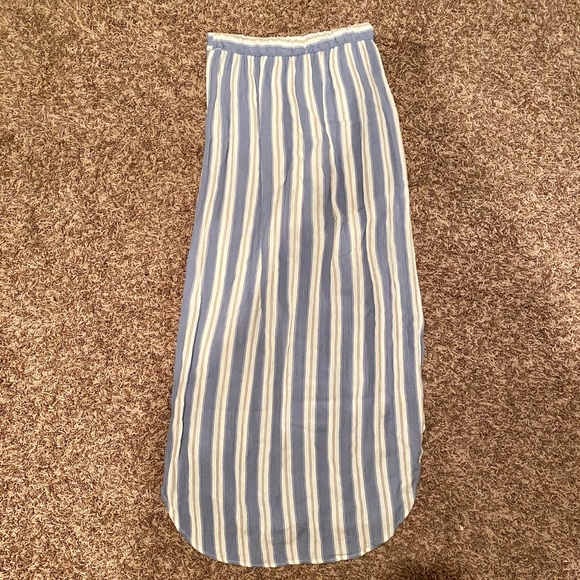 blue and white striped maxi skirt - Picture 4 of 4